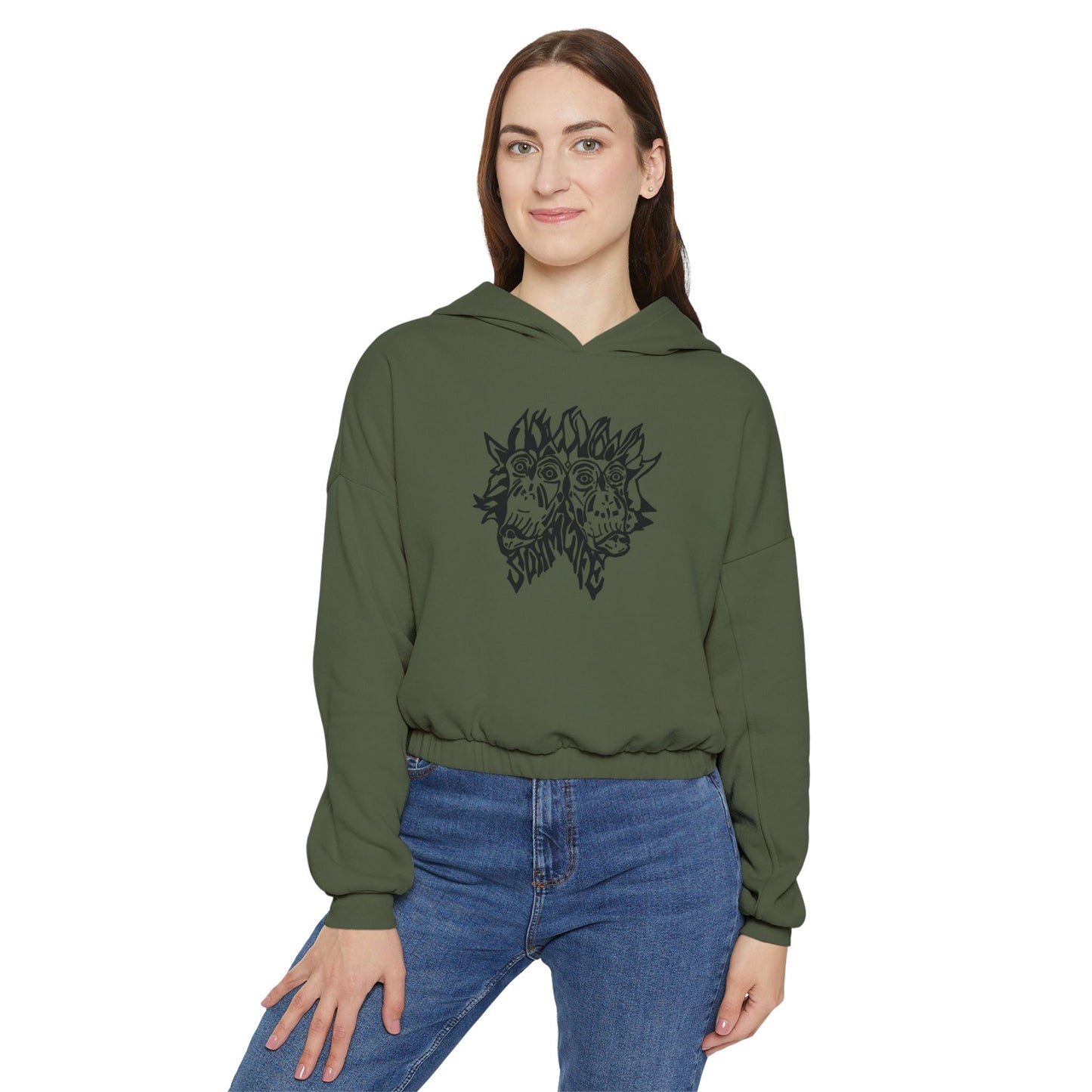 "Monkey Heads" Women's Cinched Bottom Hoodie